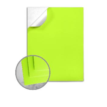 Strata® Score-Bak® Chartreuse Fluorescent 60lb. Offset 80# Scoreback Pressure Sensitive 8.5x11 in. 100 Sheets Per Pack